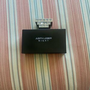 Judith Leiber Night Black Glass Rhinestone 
Bottle